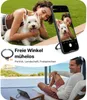 A collage showing a woman with a dog and a man relaxing by the sea, with product features highlighted. Anteprima dell’immagine prodotto
