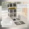 HOMCOM 69L Úložná skriňa s kolieskami, prístup z 5 strán, Náhľad obrázku produktu 4