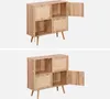 sweeek - Kinderkommode mit Holzlook und 4 Rattantüren - Produktbild-Vorschau 7