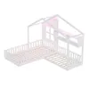 Flieks Kinderbett Hausbett 90x200cm / 140x70cm mit Fenster, Produktbild-Vorschau 6