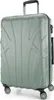 A mint green suitcase shown from a diagonal front view. Produktbild-Vorschau