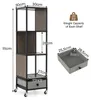 KOMFOTTEU: libreria a 4 ripiani, scaffale angolare girevole Anteprima dell’immagine prodotto 4