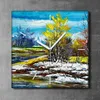 Coloray Uhr auf Leinwand 30x30 cm Wand Uhr Dekoration Produktbild-Vorschau 2