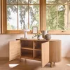 Buffet Teakholz massiv 160 cm Stauraum Produktbild-Vorschau 4