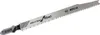 A single jigsaw blade for wood cutting, with brand and model information printed on it. Produktbild-Vorschau