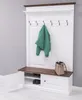 Casa Padrino Landhausstil Massivholz Garderobenschrank Weiß Produktbild-Vorschau 2