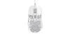 A white gaming mouse with RGB lighting is shown from a top-down perspective against a white background. Podgląd zdjęcia produktu