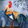 Tovaglioli 33x33 cm - Coq à Plumes Bleues Anteprima dell’immagine prodotto 1