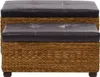 vidaXL Sada lavic 2 ks Sea Grass Brown Náhled obrázku produktu 1