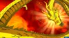A golden dragon with glowing eyes is depicted against a fiery red and orange background, with rays of light emanating from its head. The dragon's body curves around the viewer, suggesting a powerful and dynamic scene. Produktbild-Vorschau
