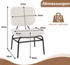 COSTWAY Polsterstuhl, Sherpa-Lesestuhl mit Produktbild-Vorschau 3