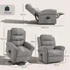 Sillón HOMCOM con ayuda para levantarse. Sillón de masaje Vista previa de la imagen del producto 3