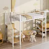 Łóżko piętrowe Flieks 90x200cm z półkami na książki, łóżko Podgląd zdjęcia produktu 3