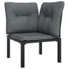 vidaXL 6-tlg. Garten-Lounge-Set Schwarz und Grau Poly Produktbild-Vorschau 13