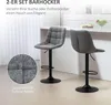 HOMCOM Barhocker 2er-Set Gepolstert Barstuhl mit Lehne Produktbild-Vorschau 4