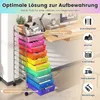 COSTWAY Rollwagen mit 10 Schubladen, Rollcontainer mit Produktbild-Vorschau 4