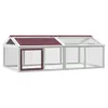 A long, rectangular outdoor enclosure with a pitched roof and mesh sides, designed for small animals. Náhled obrázku produktu