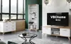 A modern living room with a dresser, bookshelf, and TV stand. Produktbild-Vorschau