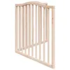 A wooden dog gate shown from a diagonal angle against a white background. Podgląd zdjęcia produktu