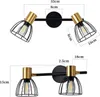ZMH 2 Flammig Wandleuchten innen Wandlampe E14 Schwarz Produktbild-Vorschau 5