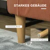 HOMCOM Sofa 2 Sitzer klein Couch mit Armlehne, Stauraum für Produktbild-Vorschau 7