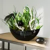 Dekoschale Schwarz Pflanzschiffchen Vase Kunststoff Produktbild-Vorschau 2