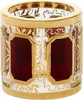 Serviettenring Red Queen 4,5 cm, Rot/Gold, aus Glas Produktbild-Vorschau 1