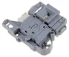 A gray plastic appliance door lock mechanism is shown against a white background. Produktbild-Vorschau