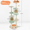Yaheetech 5-stufiger Kratzbaum Katzenbaum mit Pfotenmuster, Produktbild-Vorschau 3