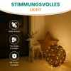 Batterie-Rattankugel aus Kunststoff mit warmweißen LED und Produktbild-Vorschau 2