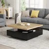 Merax 360° drehbarer Hochglanze Couchtisch, Wohnzimmertisch Produktbild-Vorschau 5