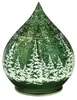 formano LED Deko Tropfen Winter Grün Timer Glas 16 cm Produktbild-Vorschau 1