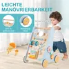 Chariot de marche en bois COSTWAY, Trotteur pour bébé à Voir les images du produit 5