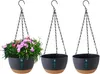 pack de 3 pots de fleurs suspendus avec plateau amovible, Voir les images du produit 1