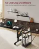 A modern home office setup featuring a standing desk and a narrow side table. Produktbild-Vorschau