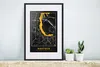MuchoWow® Gerahmtes Poster Rostock - Stadtplan - Gold - Produktbild-Vorschau 4