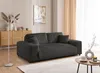 Mollis - Sofa 3 Sitzer aus Dunkelgrau Plüschcord mit Produktbild-Vorschau 2