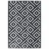 vidaXL Outdoor-Teppich ARAKIL Weiß und Schwarz 140x200 cm Produktbild-Vorschau 1