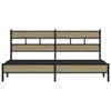 vidaXL Metallbett ohne Matratze Sonoma-Eiche 193x203 cm Produktbild-Vorschau 4