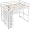 Hochbett 140x200 cm Schubladen Regale Schreibtisch Produktbild-Vorschau 11
