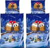 4 tlg Winter Fleece Bettwäsche 135x200 Eulen Flausch Produktbild-Vorschau 1