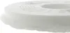 A close-up, angled view of a white circular filter with a textured edge, set against a white background. Produktbild-Vorschau