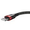 Câble Lightning Usb Baseus Cafule 2.4A 1M (Czarno-Czerwony) Voir les images du produit 4