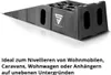 A black leveling ramp for vehicles is shown with text describing its use. Anteprima dell’immagine prodotto
