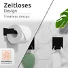 ECENCE Toilettenpapierhalter + 2 Handtuchhaken ohne Bohren Produktbild-Vorschau 2