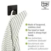 WENKO Wandhaken Mod. Ureo Schwarz, 4er Set, Handtuch-Haken, Produktbild-Vorschau 3