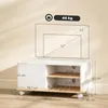 HOMCOM TV Schrank, Lowboard auf Rollen mit verstellbarer Produktbild-Vorschau 3
