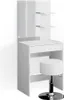 A white vanity table with a stool against a white background. Podgląd zdjęcia produktu