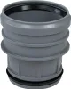 A gray plastic pipe fitting with black rubber seals. Podgląd zdjęcia produktu
