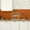 Relaxdays Wandregal Walnuss, 3 Ablagen, HBT: 54 x 60 x 15 Produktbild-Vorschau 3